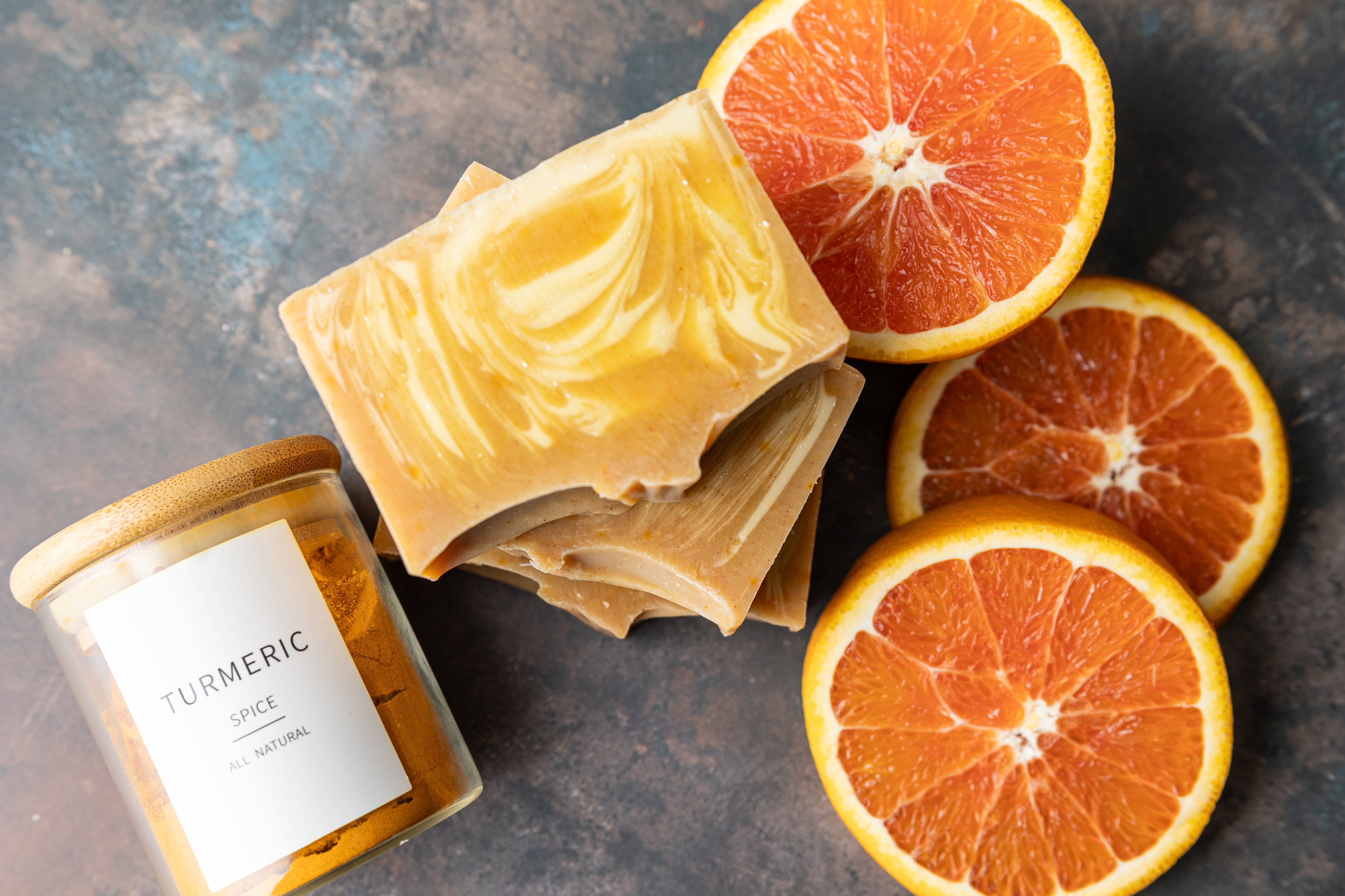 turmeric & orange handmade soap